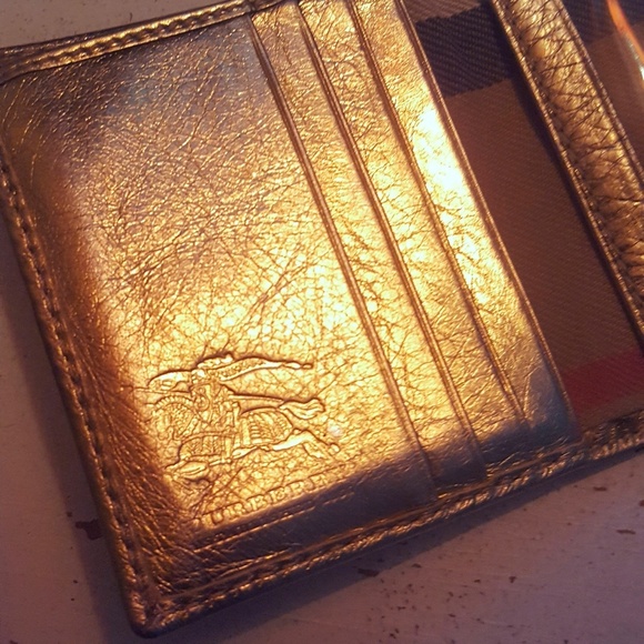 Burberry Metallic Gold Stirrup Wallet - Picture 3 of 6